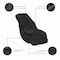 Modern Leisure Chalet Lawn Mower Cover, 75 in. L x 25.5 in. W x 23 in. H, Black 3041 - alternate 6
